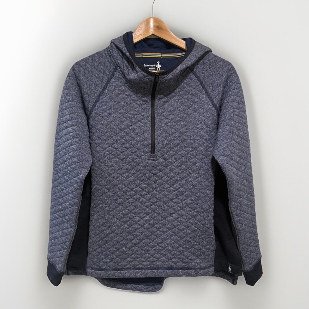 Smartwool SmartLoft‎ 60 Quilted Hoodie Pullover Merino Wool Women's Small Navy